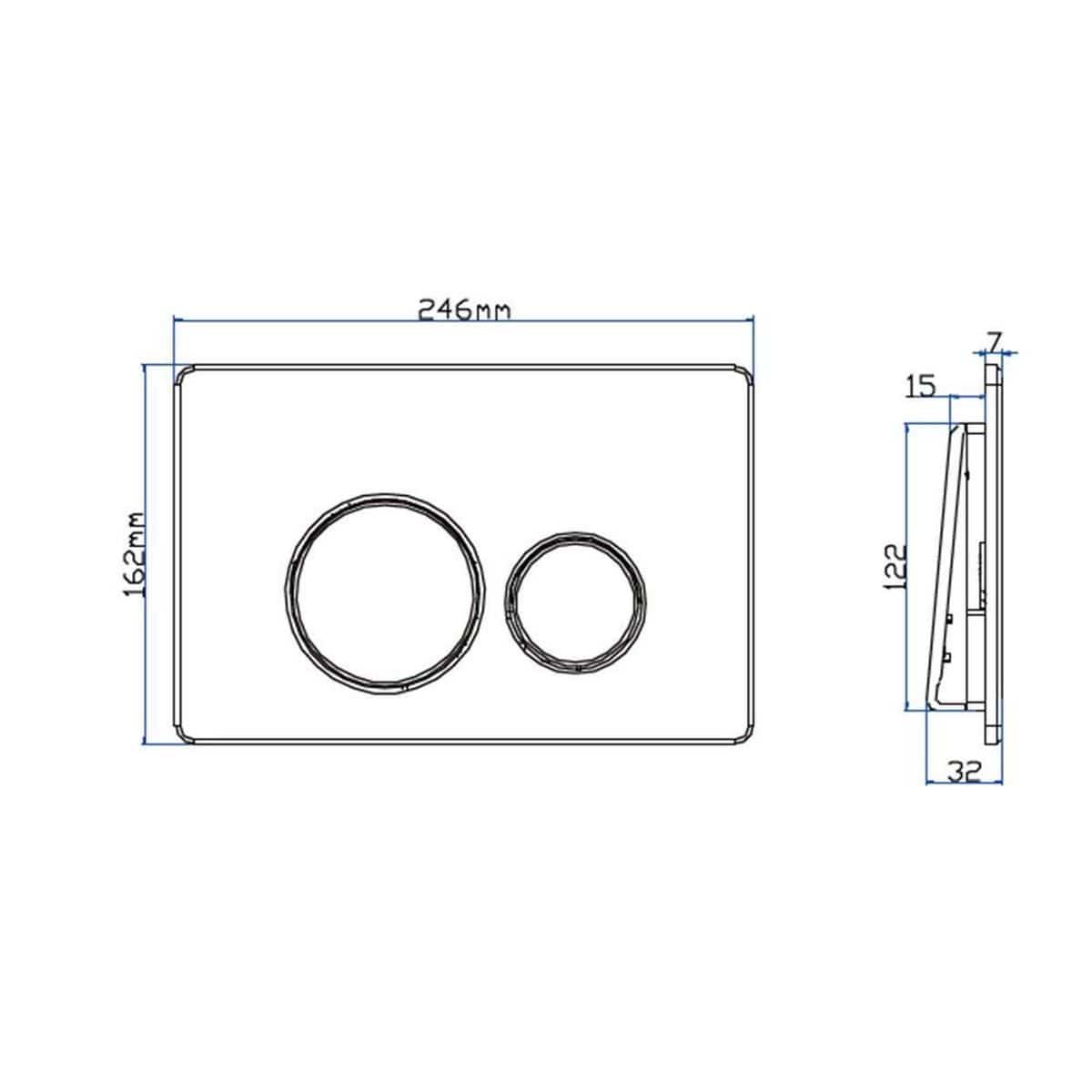 Imex Wall Hung WC Frame Imex Adjustable 1070-1270mm Wall Mounted Frame and Cistern with Stainless Steel Flush Plate