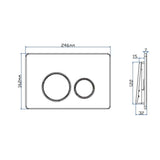 Imex Wall Hung WC Frame Imex Adjustable 1070-1270mm Wall Mounted Frame and Cistern with Stainless Steel Flush Plate