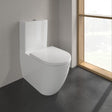 Villeroy and Boch Close Coupled Toilet Villeroy & Boch Subway 3.0 Close Coupled Toilet with Twist Flush and Soft Close Seat in White Alpin