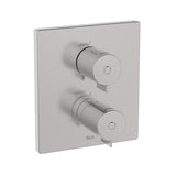 Roca Concealed Shower Set Roca T-500 Square Thermostatic Concealed Shower Valve with Shower Handset and Slide Rail Set
