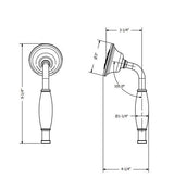 Crosswater Shower Handset Crosswater Belgravia Traditional Shower Handset in Chrome