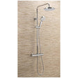 Sagittarius Exposed Shower Set Sagittarius Dream Exposed Thermostatic Bar Shower Valve with Riser, Fixed Shower Head and Handset in Chrome
