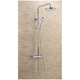 Sagittarius Exposed Shower Set Sagittarius Dream Exposed Thermostatic Bar Shower Valve with Riser, Fixed Shower Head and Handset in Chrome