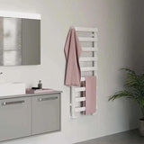 Crosswater Designer Towel Radiator 1150 x 500 / Dual Fuel Crosswater Air Designer Towel Radiator in Soft White Matt