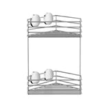 Smedbo Basket Smedbo Beslagsboden Frame Self-Adhesive Two Tier Corner Shower Basket