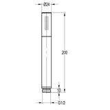 Flova Shower Handset Flova Levo Pencil Shower Handset in Brushed Nickel