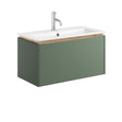 Crosswater Wall Mounted Vanity Unit Sage Green / 700mm / 1 Tap Hole Basin Crosswater Mada Wall Mounted Vanity Unit