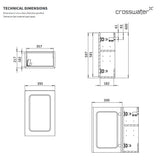Crosswater Cloakroom Vanity Unit Crosswater Alo Single Door Wall Mounted 400mm Cloakroom Vanity Unit with Basin