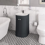Eastbrook Floor Standing Vanity Unit Matt Anthracite / White Quartz Eastbrook Hardwick Traditional 500mm Floor Standing Vanity Unit with Basin