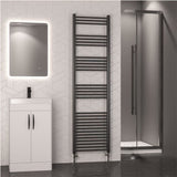 Eastbrook Wendover Straight Heated Towel Rail in Brushed Gunmetal