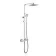 Aquarius Exposed Shower Set Chrome Aquarius RainLux Eco Square Adjustable Exposed Bar Shower System