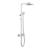 Aquarius Bathrooms Exposed Shower Set Aquarius RainLux Eco Square Adjustable Exposed Bar Shower System