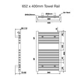 Tissino Ladder Rails Tissino Hugo2 Designer Towel Radiator in Chrome