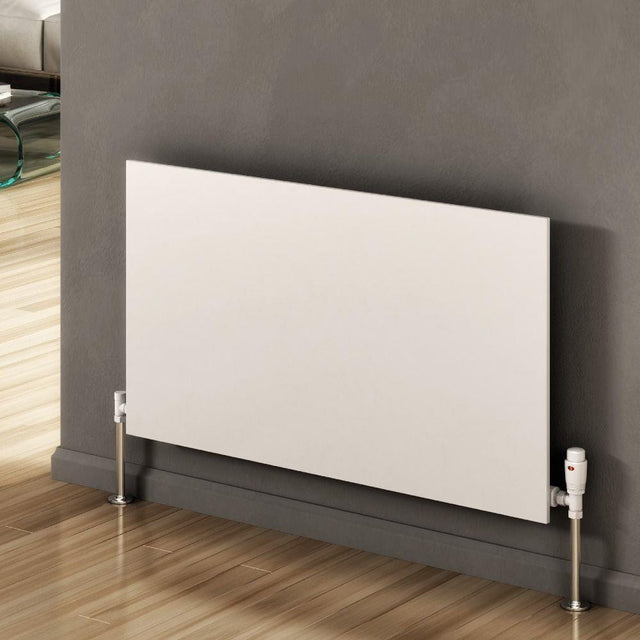 Reina Panel Radiator 600 x 1200mm / White Reina Slimline Horizontal Central Heating Flat Panel Radiator