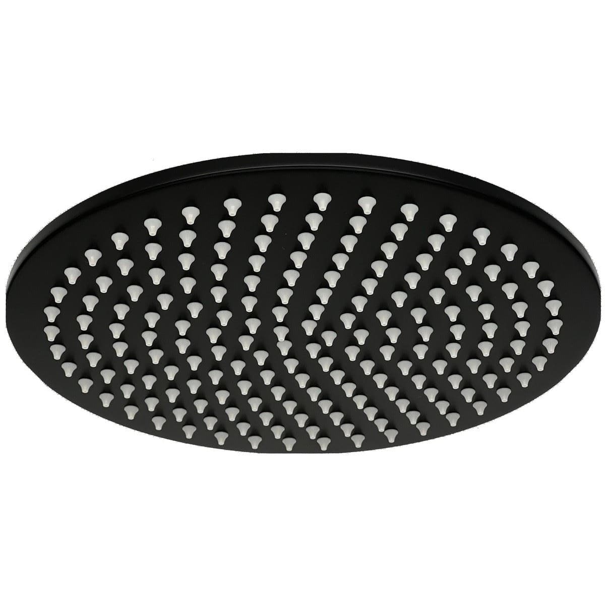 TED Fixed Shower Head Matt Black TED Universal 250mm Fixed Shower Head