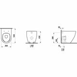 Laufen Back To Wall Toilet Laufen Pro Rimless Back to Wall Toilet with Soft Close Seat