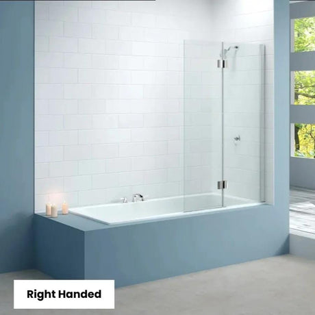 Merlyn Bath Screen Chrome / Right Handed Merlyn 8mm 2 Panel Hinged Bath Screen