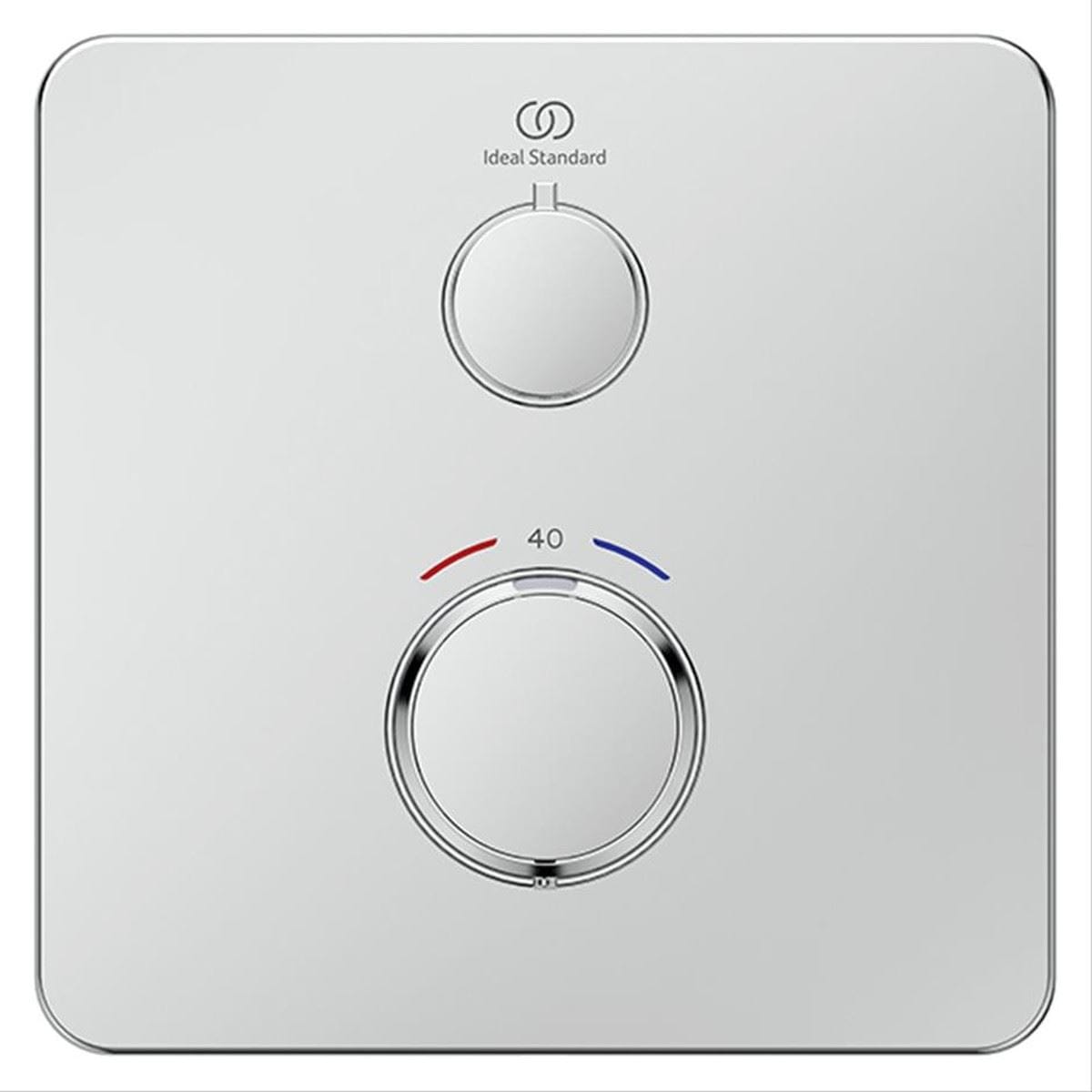 Ideal Standard Concealed Shower Valve Ideal Standard Ceratherm C25 Single Outlet Square Concealed Valve Trim-set in Chrome