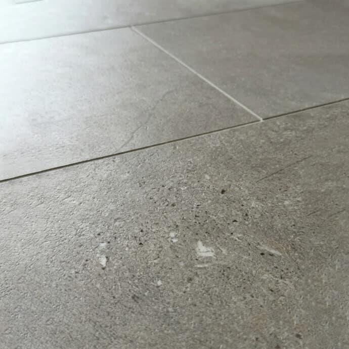Aquarius Bathrooms Click Flooring Aquarius Siena Uniclic SPC Tile Flooring  in Grey Stone 1.44sqm - 100% Waterproof Rigid Core and Built-In Underlay