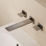 Crosswater Wall Mounted Basin Tap Chrome Crosswater Limit 3 Hole Wall Mounted Basin Mixer Tap