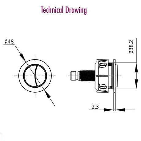 Crosswater Flush Plate Crosswater Flush Button and Cable