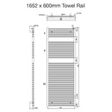 Tissino Ladder Rails Tissino Hugo2 Designer Towel Radiator in Chrome