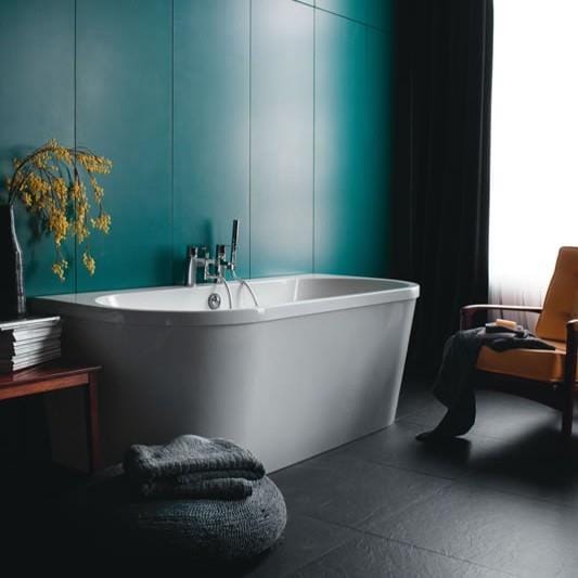 Britton Back To Wall Freestanding Bath Britton Saturn Back to Wall Freestanding Bath - 1700 x 750mm in White