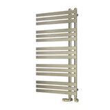Eastbrook Designer Towel Radiator 1200 x 600mm / Dual Fuel Eastbrook Leonardo Straight Vertical Heated Towel Rail in Brushed Brass