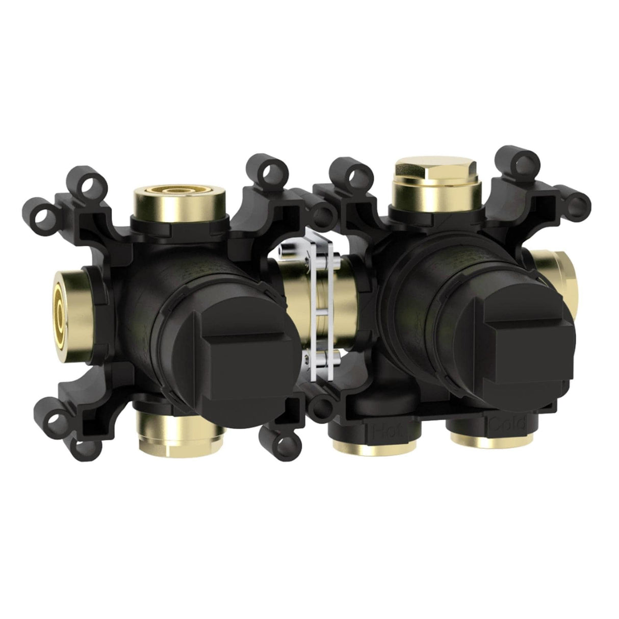 Roca Concealed Shower Set Roca T-Multi Thermostatic Concealed Shower Valve with Rainshower Head, Shower Handset and Overflow Bath Filler