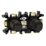 Roca Concealed Shower Set Roca T-Multi Thermostatic Concealed Shower Valve with Rainshower Head, Shower Handset and Overflow Bath Filler