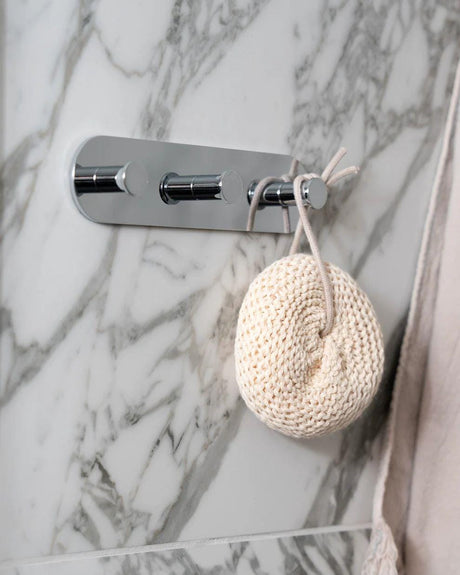 Smedbo Robe Hook Chrome Smedbo Dot Self-Adhesive Triple Robe Hook