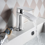Crosswater Flow Mono Basin Mixer Tap with Clicker Waste in Chrome