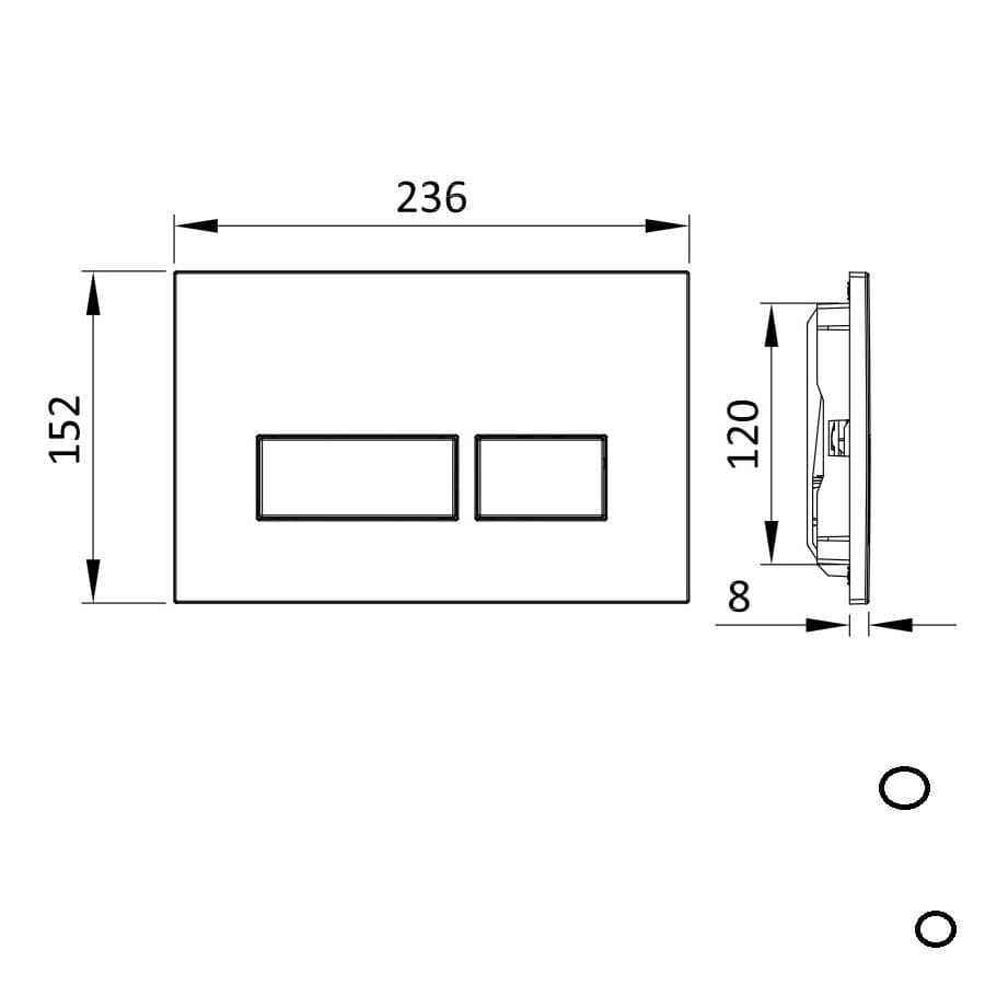 Crosswater Flush Plate Crosswater MPRO Stainless Steel Flush Plate