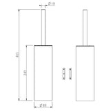 Crosswater Toilet Brush Clearwater Lui Round Wall Mounted Toilet Brush Holder in Stainless Steel