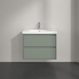 Villeroy & Boch Wall Mounted Vanity Unit Villeroy & Boch Skyla Wall Mounted 800mm Two Drawer Vanity Unit with Basin