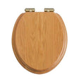 Heritage Toilet Seat Oak / Brushed Brass Heritage Soft Close Wooden Toilet Seat