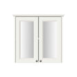 Heritage Mirrored Cabinet Heritage Caversham Double Door Mirror Wall Cabinet with Handles in Chantilly