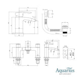 Aquarius Bathrooms Exposed Shower Set Aquarius Arc Complete Brassware Pack with Bath and Basin Tap and Exposed Shower