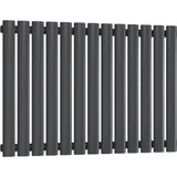 Aquarius Bathrooms Column Radiator 600 x780mm Aquarius Athens Single Horizontal Column Radiator in Anthracite