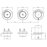 UK Bathroom Store Concealed Shower Set Crosswater Module Plus Push Shower Set 8 - 2 Outlet with Dual Outlet Recessed Shower Head