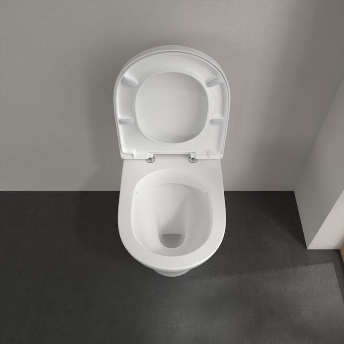 Villeroy & Boch Back to Wall Toilet Villeroy & Boch O.novo Back to Wall Rimless Toilet with Soft Close Seat
