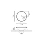 Crosswater Countertop Basin Crosswater Castellon Mini Countertop Basin 350mm in White