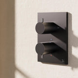 Crosswater Concealed Shower Valve Matt Black Crosswater MPRO Crossbox 1 Outlet Trimset