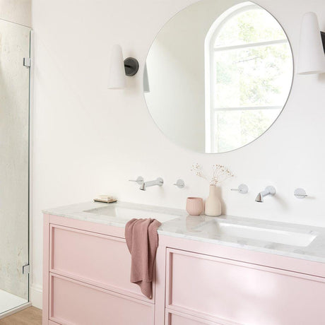 VADO Wall Mounted Basin Tap Vado Arrondi Wall Mounted 3 Hole Lever Handle Basin Mixer Tap - Chrome - ARR-109-CP