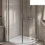 Aquarius Quadrant Shower Tray Aquarius Urbano Quadrant 45mm Stone Resin Shower Tray in White