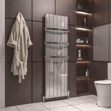 Eastbrook Panel Radiator 1800 x 565 / Electric Only Eastbrook Peretti Straight Vertical Aluminium Radiator in Polished Aluminium