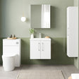 Aquarius Wall Mounted Vanity Unit Gloss White Aquarius Brisbane 600mm Wall Hung 2 Door Vanity Unit with 1 Tap Hole Mid Edge Basin