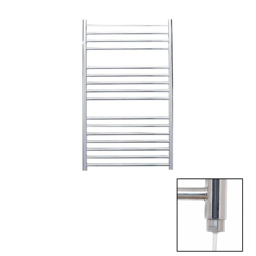 JIS Ladder Rail 1000 x 520mm / Polished Chrome / Electric Only JIS Sussex Steyning Vertical Stainless Steel Heated Towel Rail