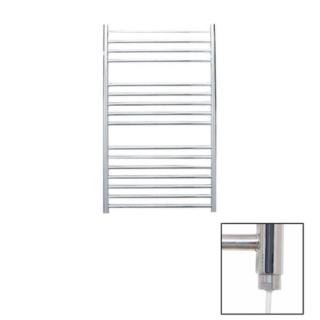 JIS Ladder Rail 1000 x 520mm / Polished Chrome / Electric Only JIS Sussex Steyning Vertical Stainless Steel Heated Towel Rail