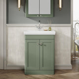 Aquarius Bathrooms Floor Standing Vanity Unit Green / 1 Aquarius Leighton 500mm Floor Standing Two Door Vanity Unit with Basin